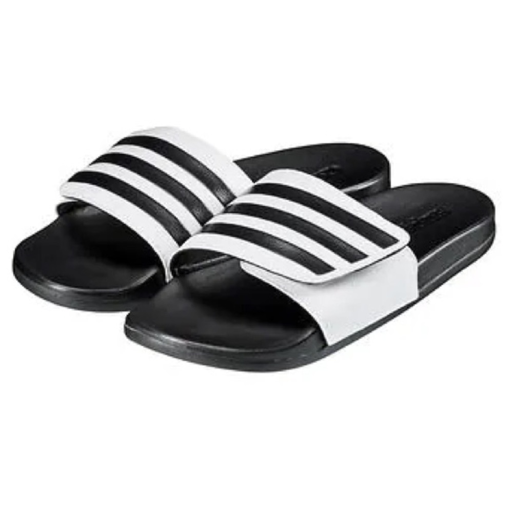 adidas Unisex Slide Sandal, White, M10/W11 - Picture 3 of 6